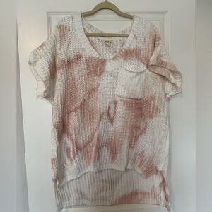 Boutique POL Pink and Cream Knit Sweater